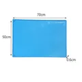 Detailed size 70x50cm and 633g weight for the blue non-stick silicone kneading mat - 50*70cm-Blue / Blue