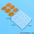 Silicone mold for Halloween skull pendants with dimensions 7.5x7.5x0.4cm - Skeleton Shape Mold (60-1105)