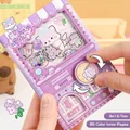 Cuaderno de bolsillo interactivo de gatito púrpura con 80 páginas a color - 80 Páginas Interiores a Color / Gato