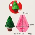 Christmas tree silicone mold for fondant cake decorating with 7.1x5.5cm dimensions - Layered Christmas Tree (50-1101-A)