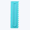 Turquoise plastic cake cream scraper comb with serrated edges for baking and styling - Equidistant Serrated (84004-8) / Blue