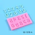 Stampo in silicone rosa con numeri 3D azzurri per decorazioni di torte fai-da-te - Rosa-Numeri (50-1578-A)