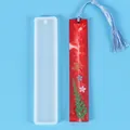 Hochwertige Silikonform für DIY-Lesezeichen mit Quaste und Blumenmuster-Beispiel - Medium Stil (50-363) / 14.5*3cm / Weiß
