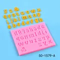 Stampo in silicone con lettere minuscole per decorazioni in cioccolato e fondant - Rosa-Lettere Minuscole (50-1579-A)