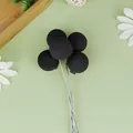 Decoración de pastel de globos negros de pegamento suave para fiestas de cumpleaños set 5 - Globos de Alambre de 5 Piezas / Negro