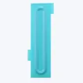 Turquoise plastic cake cream scraper comb tool for professional fondant cake decoration - Lake Blue Stripe (84004-5) / Blue