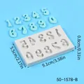 Moule en silicone blanc de qualité pour chiffres, chocolat et décoration de gâteaux - Gris-Nombres (50-1578-B)