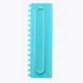 Blue plastic cake scraper comb tool for fondant cream decorating and pattern modeling - Rectangular Wide Teeth Style (84004-22)