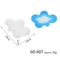 Cloud shaped coaster silicone mold with 19x14cm dimensions for creative DIY resin art. - Irregular Cloud Shape (60-407)
