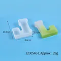 L-shaped alphabet resin silicone mold with dimension annotations and weight information - Letter L (J230546-L)