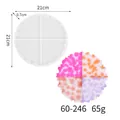 Round 4-section silicone coaster mold for DIY resin casting, 21cm diameter, approx. 65g - Round Irregular Four-Grid (60-246)