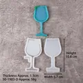 Wine glass shaped silicone mold for DIY resin craft, fragrance stone and pendant - Red Wine Glass Style (50-1903)
