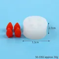 Mini-Erdbeer-Silikonform mit 4 Vertiefungen für Kuchendekoration, 5,3 cm Durchmesser - 4-Fach Erdbeere (50-3392-D)