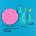 Especificaciones detalladas de tamaño y peso para moldes de silicona con forma de hoja. - Hojas Seleccionadas (50-1948-A)