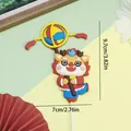 Cute cartoon dragon soft glue cake topper decoration for New Year cakes in red and yellow - Soft Glue Child Playing With Ball