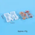 Large letter M silicone mold for DIY resin casting with dried flowers dimensions - Letter M (J230546-M)