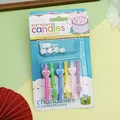 Set of 6 colorful heart-shaped birthday candles for festive party cake decorations - Colorful Heart / 6 Pcs Set