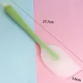Silicone baking spatula detail showing 27.7cm length and 5.6cm width dimensions - L / Green