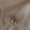 Elegante Tropfen-Kristall-Ohrhänger mit 925er Silber Nadeln für modische Damen Schmuck. - Durchzieher-Ohrringe