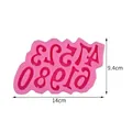 Moule à chiffres en silicone liquide rose pour pâtisserie et décoration, 14x9,4 cm - Rose-Grands Chiffres 3D (50-1339)