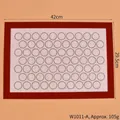 Professional non-stick red-bordered silicone macaron baking mat, 42x29.5cm size, 105g - W1011-A (42cmx29.5cm)