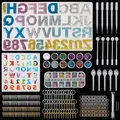 Complete alphabet and number epoxy resin silicone mold kit for DIY crafts - Epoxy DIY Rich Accessories Set (273pcs Y092)