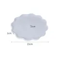 15cm flower shaped silicone mold for DIY resin casting tray and coaster crafts - 15cm Round Wave Edge Mold (60-372)