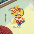 Festive cartoon dragon cake topper decoration for Lunar Year of the Dragon celebrations - Soft Glue Child Dragon Dance