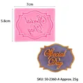 Rechteckige rosa Silikonform für Special Day Schokoladeneinlagen und Harzhandwerk DIY - Special Day Skript Form (50-2360) / Rosa