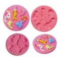 Meerjungfrau Silikonform für Fondant Kuchendekoration und DIY Handwerk mit 7,5cm Durchmesser - 50-135-A Rosa