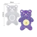 Bear shaped silicone mold for DIY resin coaster casting with dimensions and weight. - Cartoon Bear Shape (60-737)