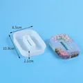 Silicone resin mold for DIY letter O jewelry including dimensions and finished example - Letter O (J230546-O)