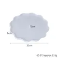 Wavy flower shaped silicone tray mold for DIY resin casting, 20cm diameter fruit plate - 20cm Round Wave Edge Mold (60-373)