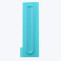 Blue plastic cream scraper for cake decorating and baking fondant pattern styling - Rounded Groove Style (84004-6)
