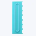 Professional light blue plastic cake scraper comb with scalloped edge for fondant - Single-Side Comb Style (84004-27)