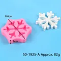 Pink snowflake silicone mold for DIY Christmas cake decoration and baking crafts - Snowflake Shape (50-1925-A)