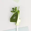 Vela de cumpleaños número 4 verde metalizado con corona para decoración de pasteles - Corona Número 4 / Paquete Individual / Verde
