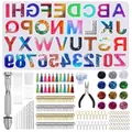DIY epoxy resin kit with alphabet mold, glitter, tassels, and keychain tools. - Complete DIY Epoxy Resin Tool Kit (226pcs Y110)