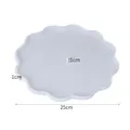Professional 25cm scalloped silicone tray mold for DIY resin crystal fruit plate crafts - 25cm Round Wave Edge Mold (60-374)