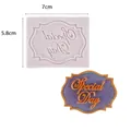 "Special Day" Silikonform für Schokoladenfondant und Harzguss, Größe 7 x 5,8 cm - Special Day Skript Form (50-2360-B)