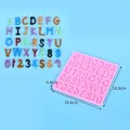 Moule en silicone rose pour alphabet et chiffres DIY pâtisserie décoration gâteau - Rose-Lettres Chiffres Cartoon (50-2201-A)