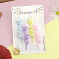 Pastel spiral star birthday candles set in retail packaging for cake decoration - Spiral Rotating Star Style / Set of 4