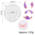 Irregular round butterfly wing coaster silicone mold for DIY resin art casting 110g - Round Butterfly Puzzle (60-249)