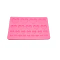 Top view detail of multi-size heart-shaped pink silicone mold for DIY cake decorating - Multi-Size Hearts (50-2888-A) / Pink