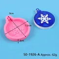 Snowflake Christmas ornament silicone mold for DIY resin crafts and fondant cake decorations - Snowflake Style (50-1926-A)