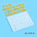 Moule en silicone alphabet minuscule pour pâtisserie et décoration de gâteaux - Blanc-Lettres Minuscules (50-1579-D)