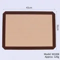 43x31cm Non-stick silicone fiberglass baking mat for professional oven baking, brown border - W1008 (43cmx31cm)