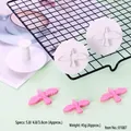 Set van 3 witte vogelvormige fondant uitstekers voor het bakken en versieren van taarten - Duif (01087) / 3-delige set