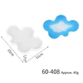 Irregular cloud-shaped silicone coaster mold for DIY resin craft with dimensions 15x11x1.2cm - Small Cloud Shape (60-408)
