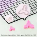 3-delige hulstblad uitsteker set voor kerstkoekjes en fondant taart decoratie benodigdheden. - Driehoekig Blad (01033) / 3-delige set